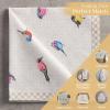 imageMaison dHermine Cloth Napkins 100 Cotton Everyday Set of 4 Dinner Napkins Cloth Washable Kitchen Party Wedding Restaurant Easter Decorations SpringSummer Easter Dew 20quot x 20quot06  Birdies on Wire