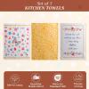imageMaison dHermine Kitchen Towels 100 Cotton 2750quot x 20quot Cloth Dish Towels for Kitchen Absorbent for Home Dining Parties  Easter Decorations SpringSummer Luxury Loft  Peach Set of 314  Happy Florals  Sweety