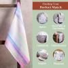 imageMaison dHermine Kitchen Towels 100 Cotton 2750quot x 20quot Cloth Dish Towels for Kitchen Absorbent for Home Dining Parties  Easter Decorations SpringSummer Luxury Loft  Peach Set of 3Cream