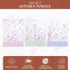 imageMaison dHermine Kitchen Towels 100 Cotton 2750quot x 20quot Cloth Dish Towels for Kitchen Absorbent for Home Dining Parties  Easter Decorations SpringSummer Luxury Loft  Peach Set of 309  Summer Floral