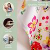 imageMaison dHermine Kitchen Towels 100 Cotton 2750quot x 20quot Cloth Dish Towels for Kitchen Absorbent for Home Dining Parties  Easter Decorations SpringSummer Luxury Loft  Peach Set of 317  Happy Florals  High Summer1