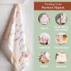 imageMaison dHermine Kitchen Towels 100 Cotton 2750quot x 20quot Cloth Dish Towels for Kitchen Absorbent for Home Dining Parties  Easter Decorations SpringSummer Luxury Loft  Peach Set of 314  Happy Florals  Sweety