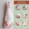 imageMaison dHermine Kitchen Towels 100 Cotton 2750quot x 20quot Cloth Dish Towels for Kitchen Absorbent for Home Dining Parties  Easter Decorations SpringSummer Luxury Loft  Peach Set of 317  Happy Florals  High Summer1