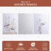 imageMaison dHermine Kitchen Towels 100 Cotton 2750quot x 20quot Cloth Dish Towels for Kitchen Absorbent for Home Dining Parties  Easter Decorations SpringSummer Luxury Loft  Peach Set of 302  Meadow Florals  Brown