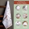 imageMaison dHermine Kitchen Towels 100 Cotton 2750quot x 20quot Cloth Dish Towels for Kitchen Absorbent for Home Dining Parties  Easter Decorations SpringSummer Luxury Loft  Peach Set of 302  Meadow Florals  Brown