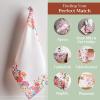 imageMaison dHermine Kitchen Towels 100 Cotton 2750quot x 20quot Cloth Dish Towels for Kitchen Absorbent for Home Dining Parties  Easter Decorations SpringSummer Luxury Loft  Peach Set of 317  Happy Florals  High Summer