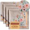 imageMaison dHermine Cloth Napkins 100 Cotton Everyday Set of 4 Dinner Napkins Cloth Washable Kitchen Party Wedding Restaurant Easter Decorations SpringSummer Easter Dew 20quot x 20quot18  Ibiza  Beige