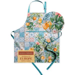 imageMaison dHermine 100 Cotton Apron for women with Pocket Kitchen Chef Apron for Men Easter decorations Cooking Baking Garden15  Agrume