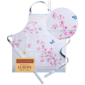 imageMaison dHermine 100 Cotton Apron for women with Pocket Kitchen Chef Apron for Men Easter decorations Cooking Baking Garden19  Blossoms in Spring