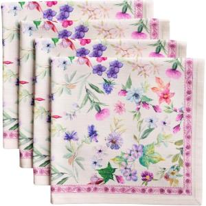 imageMaison dHermine Cloth Napkins 100 Cotton Everyday Set of 4 Dinner Napkins Cloth Washable Kitchen Party Wedding Restaurant Easter Decorations SpringSummer Easter Dew 20quot x 20quot27  Chardon