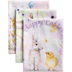 imageMaison dHermine Kitchen Towels 100 Cotton 2750quot x 20quot Cloth Dish Towels for Kitchen Absorbent for Home Dining Parties  Easter Decorations SpringSummer Luxury Loft  Peach Set of 321  Easter Zest
