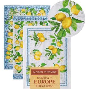 imageMaison dHermine Kitchen Towels 100 Cotton 2750quot x 20quot Cloth Dish Towels for Kitchen Absorbent for Home Dining Parties  Easter Decorations SpringSummer Luxury Loft  Peach Set of 312  Cedrat