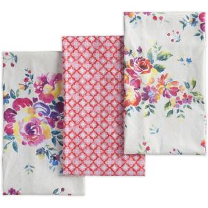imageMaison dHermine Kitchen Towels 100 Cotton 2750quot x 20quot Cloth Dish Towels for Kitchen Absorbent for Home Dining Parties  Easter Decorations SpringSummer Luxury Loft  Peach Set of 303  Rose Garden