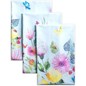 imageMaison dHermine Kitchen Towels 100 Cotton 2750quot x 20quot Cloth Dish Towels for Kitchen Absorbent for Home Dining Parties  Easter Decorations SpringSummer Luxury Loft  Peach Set of 305  Jardin Dete  Mint