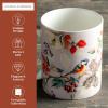 imageMaison d Hermine Coffee Mug with Handles Fine Bone China Pack of One Coffee Mug for Hot Beverages Cappuccino Home Restaurant Perfect for Men ampamp Women Happy Florals  Sweety Roses Are Red 12 Ounce6  Equinoxe  Grey Passerine