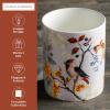 imageMaison d Hermine Coffee Mug with Handles Fine Bone China Pack of One Coffee Mug for Hot Beverages Cappuccino Home Restaurant Perfect for Men ampamp Women Happy Florals  Sweety Roses Are Red 12 Ounce6  Equinoxe  Grey Sparrows
