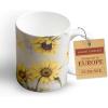 imageMaison d Hermine Coffee Mug with Handles Fine Bone China Pack of One Coffee Mug for Hot Beverages Cappuccino Home Restaurant Perfect for Men ampamp Women Happy Florals  Sweety Roses Are Red 12 Ounce10  Candice  Tournesol