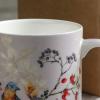 imageMaison d Hermine Coffee Mug with Handles Fine Bone China Pack of One Coffee Mug for Hot Beverages Cappuccino Home Restaurant Perfect for Men ampamp Women Happy Florals  Sweety Roses Are Red 12 Ounce6  Equinoxe  Grey Sparrows