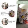 imageMaison d Hermine Coffee Mug with Handles Fine Bone China Pack of One Coffee Mug for Hot Beverages Cappuccino Home Restaurant Perfect for Men ampamp Women Happy Florals  Sweety Roses Are Red 12 Ounce6  Equinoxe  Grey Passerine