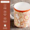 imageMaison d Hermine Coffee Mug with Handles Fine Bone China Pack of One Coffee Mug for Hot Beverages Cappuccino Home Restaurant Perfect for Men ampamp Women Happy Florals  Sweety Roses Are Red 12 Ounce3  Palatial Paisley  Paisley Autumn