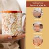 imageMaison d Hermine Coffee Mug with Handles Fine Bone China Pack of One Coffee Mug for Hot Beverages Cappuccino Home Restaurant Perfect for Men ampamp Women Happy Florals  Sweety Roses Are Red 12 Ounce3  Palatial Paisley  Paisley Autumn