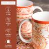 imageMaison d Hermine Coffee Mug with Handles Fine Bone China Pack of One Coffee Mug for Hot Beverages Cappuccino Home Restaurant Perfect for Men ampamp Women Happy Florals  Sweety Roses Are Red 12 Ounce3  Palatial Paisley
