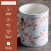 imageMaison d Hermine Coffee Mug with Handles Fine Bone China Pack of One Coffee Mug for Hot Beverages Cappuccino Home Restaurant Perfect for Men ampamp Women Happy Florals  Sweety Roses Are Red 12 Ounce2  Blossoms In Spring  Sakura