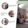 imageMaison d Hermine Coffee Mug with Handles Fine Bone China Pack of One Coffee Mug for Hot Beverages Cappuccino Home Restaurant Perfect for Men ampamp Women Happy Florals  Sweety Roses Are Red 12 Ounce6  Equinoxe  Grey Sparrows
