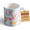 imageMaison d Hermine Coffee Mug with Handles Fine Bone China Pack of One Coffee Mug for Hot Beverages Cappuccino Home Restaurant Perfect for Men ampamp Women Happy Florals  Sweety Roses Are Red 12 Ounce2  Blossoms In Spring  Sakura