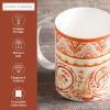 imageMaison d Hermine Coffee Mug with Handles Fine Bone China Pack of One Coffee Mug for Hot Beverages Cappuccino Home Restaurant Perfect for Men ampamp Women Happy Florals  Sweety Roses Are Red 12 Ounce3  Palatial Paisley  Indian Summer