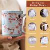 imageMaison d Hermine Coffee Mug with Handles Fine Bone China Pack of One Coffee Mug for Hot Beverages Cappuccino Home Restaurant Perfect for Men ampamp Women Happy Florals  Sweety Roses Are Red 12 Ounce2  Blossoms In Spring  Sakura