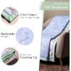 imageMaison d Hermine Throw Blanket Lightweight and Breathable Cotton Easter Throw Blanket for Couch Bed Sofa Girls Boys Women Men Gifts Travel Living Room Bedding 60quotx80quot Osaka36  Summer Floral