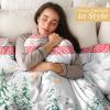 imageMaison d Hermine Throw Blanket Lightweight and Breathable Cotton Easter Throw Blanket for Couch Bed Sofa Girls Boys Women Men Gifts Travel Living Room Bedding 60quotx80quot Osaka18  Rural Christmas
