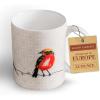 imageMaison d Hermine Coffee Mug with Handles Fine Bone China Pack of Two Coffee Mug for Hot Beverages Cappuccino Latte Home Restaurant Perfect for Men ampamp Women Meadow Florals 15 Ounce5 Birdies On Wire Nuthatch