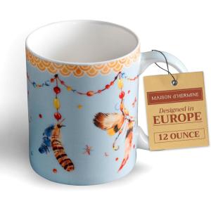 imageMaison d Hermine Coffee Mug with Handles Fine Bone China Pack of One Coffee Mug for Hot Beverages Cappuccino Home Restaurant Perfect for Men ampamp Women Happy Florals  Sweety Roses Are Red 12 Ounce4  Ibiza  Festival