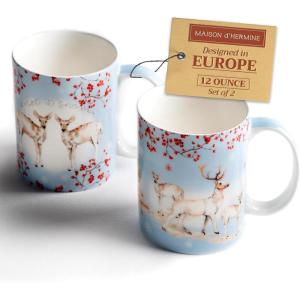 imageMaison d Hermine Coffee Mug with Handles Fine Bone China Pack of One Coffee Mug for Hot Beverages Cappuccino Home Restaurant Perfect for Men ampamp Women Happy Florals  Sweety Roses Are Red 12 Ounce5  Fairytale Forest