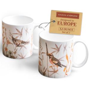 imageMaison d Hermine Coffee Mug with Handles Fine Bone China Pack of Two Coffee Mug for Hot Beverages Cappuccino Latte Home Restaurant Perfect for Men ampamp Women Meadow Florals 15 Ounce8  Meadow Florals