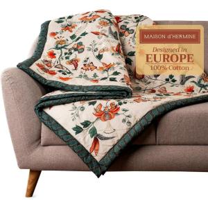 imageMaison d Hermine Throw Blanket Lightweight and Breathable Cotton Easter Throw Blanket for Couch Bed Sofa Girls Boys Women Men Gifts Travel Living Room Bedding 60quotx80quot Osaka20  Dalida
