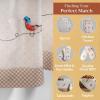 imageMaison d Hermine Cedrat 100 Cotton Set of 3 Kitchen Rod Pocket Window Curtain for Cafe  Kitchen  Bedroom  Home 2 Tiers 28quotX36quot and 1 Valance 56quotX18quot06  Birdies on Wire
