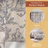 imageMaison d Hermine Cedrat 100 Cotton Set of 3 Kitchen Rod Pocket Window Curtain for Cafe  Kitchen  Bedroom  Home 2 Tiers 28quotX36quot and 1 Valance 56quotX18quot12  the Miller  Paloma Gray