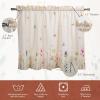 imageMaison d Hermine Cedrat 100 Cotton Set of 3 Kitchen Rod Pocket Window Curtain for Cafe  Kitchen  Bedroom  Home 2 Tiers 28quotX36quot and 1 Valance 56quotX18quot02  Botanical Fresh