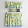 imageMaison d Hermine Cedrat 100 Cotton Set of 3 Kitchen Rod Pocket Window Curtain for Cafe  Kitchen  Bedroom  Home 2 Tiers 28quotX36quot and 1 Valance 56quotX18quot40  Cedrat
