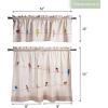 imageMaison d Hermine Cedrat 100 Cotton Set of 3 Kitchen Rod Pocket Window Curtain for Cafe  Kitchen  Bedroom  Home 2 Tiers 28quotX36quot and 1 Valance 56quotX18quot06  Birdies on Wire