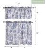 imageMaison d Hermine Cedrat 100 Cotton Set of 3 Kitchen Rod Pocket Window Curtain for Cafe  Kitchen  Bedroom  Home 2 Tiers 28quotX36quot and 1 Valance 56quotX18quot09  the Miller  Denim