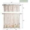 imageMaison d Hermine Cedrat 100 Cotton Set of 3 Kitchen Rod Pocket Window Curtain for Cafe  Kitchen  Bedroom  Home 2 Tiers 28quotX36quot and 1 Valance 56quotX18quot02  Botanical Fresh