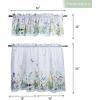 imageMaison d Hermine Cedrat 100 Cotton Set of 3 Kitchen Rod Pocket Window Curtain for Cafe  Kitchen  Bedroom  Home 2 Tiers 28quotX36quot and 1 Valance 56quotX18quot01  Fleurs De Mai