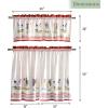 imageMaison d Hermine Cedrat 100 Cotton Set of 3 Kitchen Rod Pocket Window Curtain for Cafe  Kitchen  Bedroom  Home 2 Tiers 28quotX36quot and 1 Valance 56quotX18quot04  Campagne