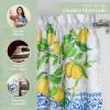 imageMaison d Hermine Cedrat 100 Cotton Set of 3 Kitchen Rod Pocket Window Curtain for Cafe  Kitchen  Bedroom  Home 2 Tiers 28quotX36quot and 1 Valance 56quotX18quot40  Cedrat