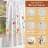 imageMaison d Hermine Cedrat 100 Cotton Set of 3 Kitchen Rod Pocket Window Curtain for Cafe  Kitchen  Bedroom  Home 2 Tiers 28quotX36quot and 1 Valance 56quotX18quot39  Summer Whisper