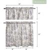imageMaison d Hermine Cedrat 100 Cotton Set of 3 Kitchen Rod Pocket Window Curtain for Cafe  Kitchen  Bedroom  Home 2 Tiers 28quotX36quot and 1 Valance 56quotX18quot12  the Miller  Paloma Gray